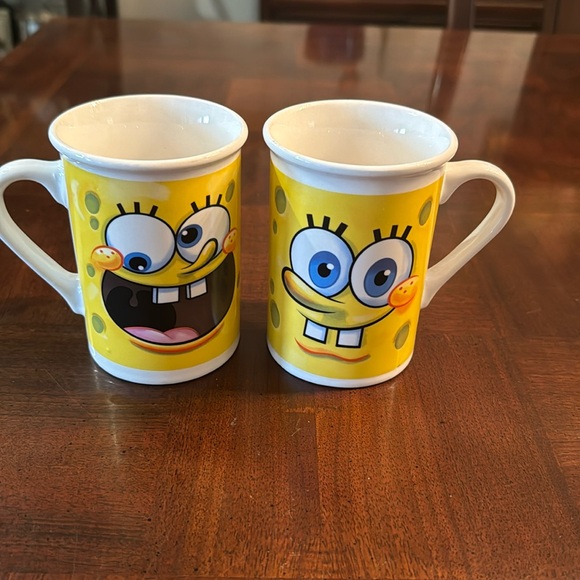 Spongebob Squarepants Coffee Cup 2013 Viacom Silly Faces Yellow Coffee Mug - Picture 2 of 8